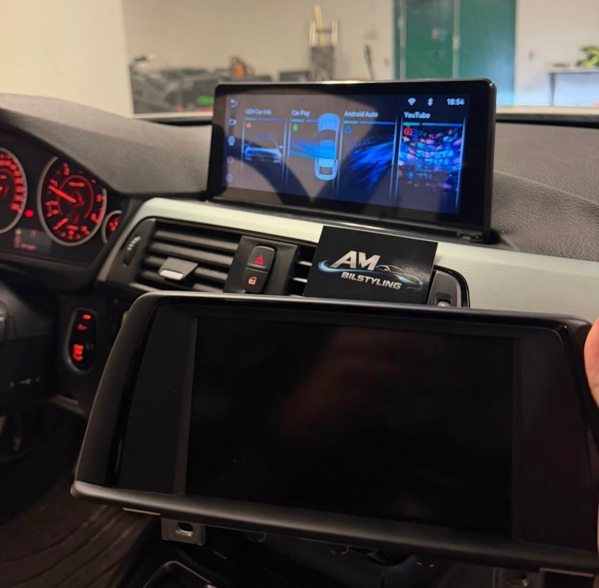 Androidskärm med Trådlös Apple CarPlay & Android Auto för BMW