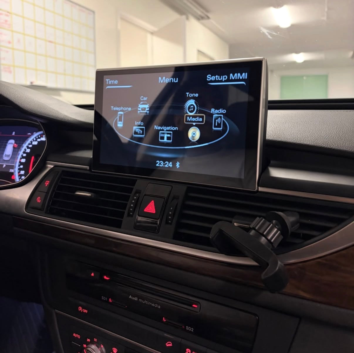 Androidskärm med Trådlös Apple CarPlay & Android Auto för Audi