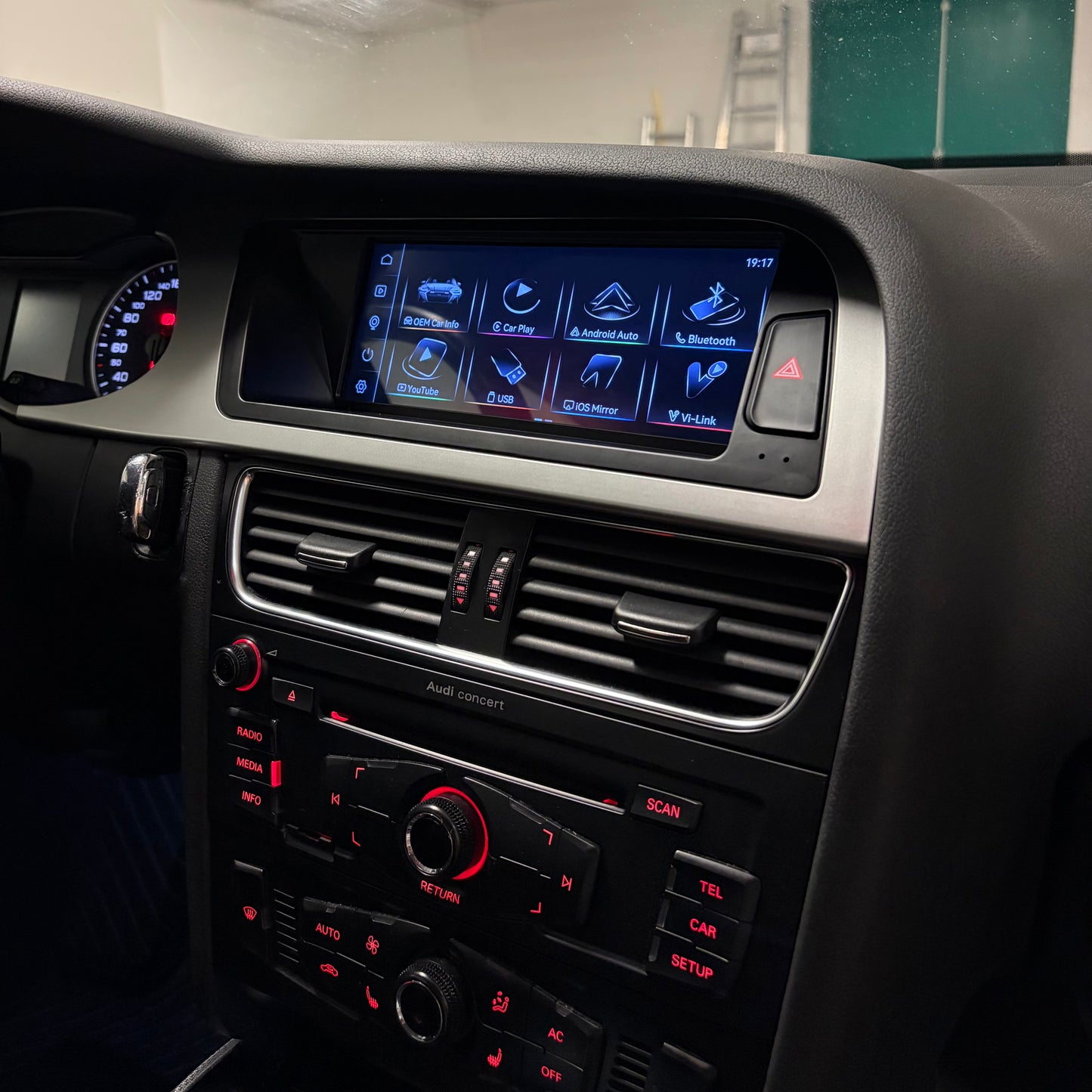 Androidskärm med Trådlös Apple CarPlay & Android Auto för Audi A4 B8