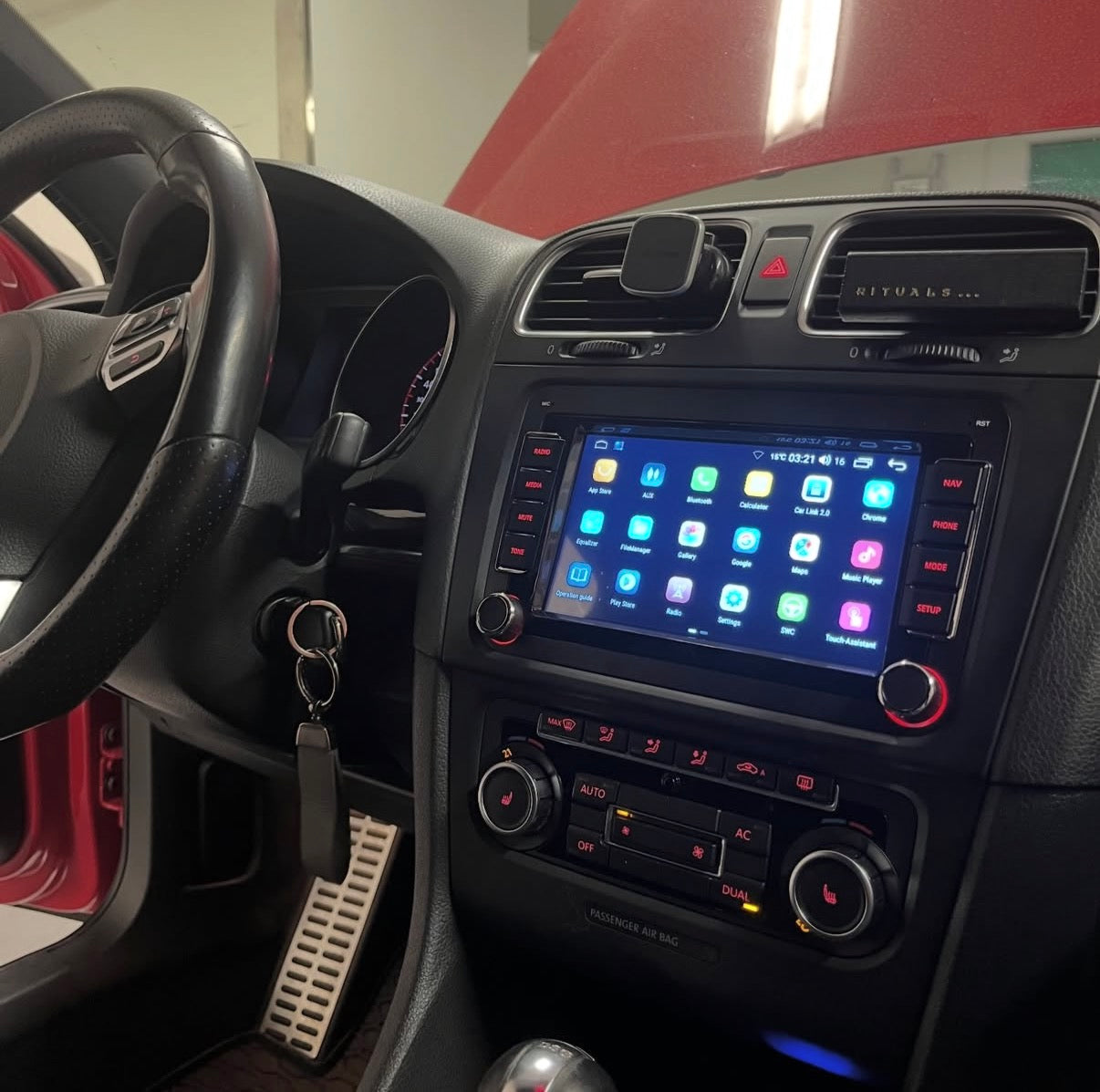 Androidskärm med Trådlös Apple CarPlay & Android Auto för Volkswagen